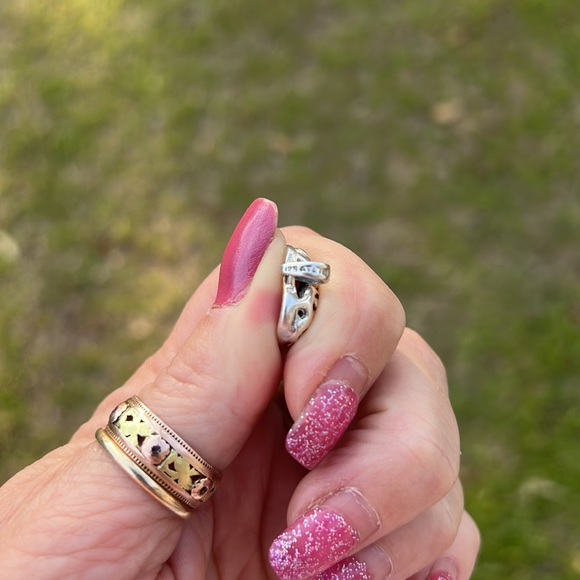 Sterling Silver Scroll Open Heart Small Charm or Pendant - Picture 12 of 17